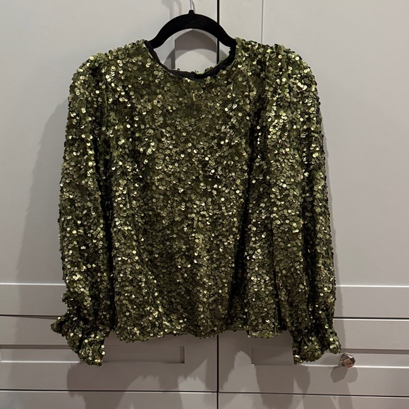 Sezane Merlin Sequin Blouse - Picture 3 of 7